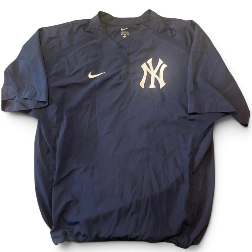 Nike New York Yankees Men’s XL Short-Sleeve Pullover Windbreaker Navy